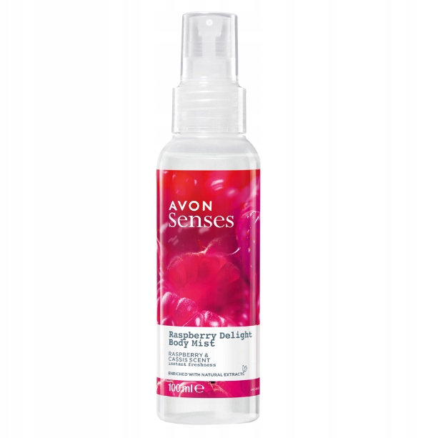 AVON senses Raspberry Mgiełka do ciała Malina z czarną porzeczką 100ml