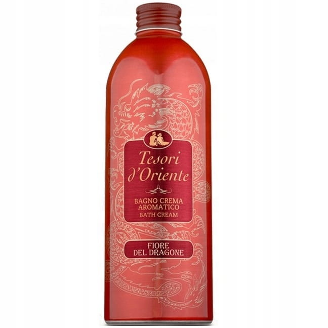 Tesori Fiore Del Dragone 500ml płyn do kąpieli, zmysłowy zapach smoczego kwiatu, nawilżający i relaksujący podczas kąpieli.