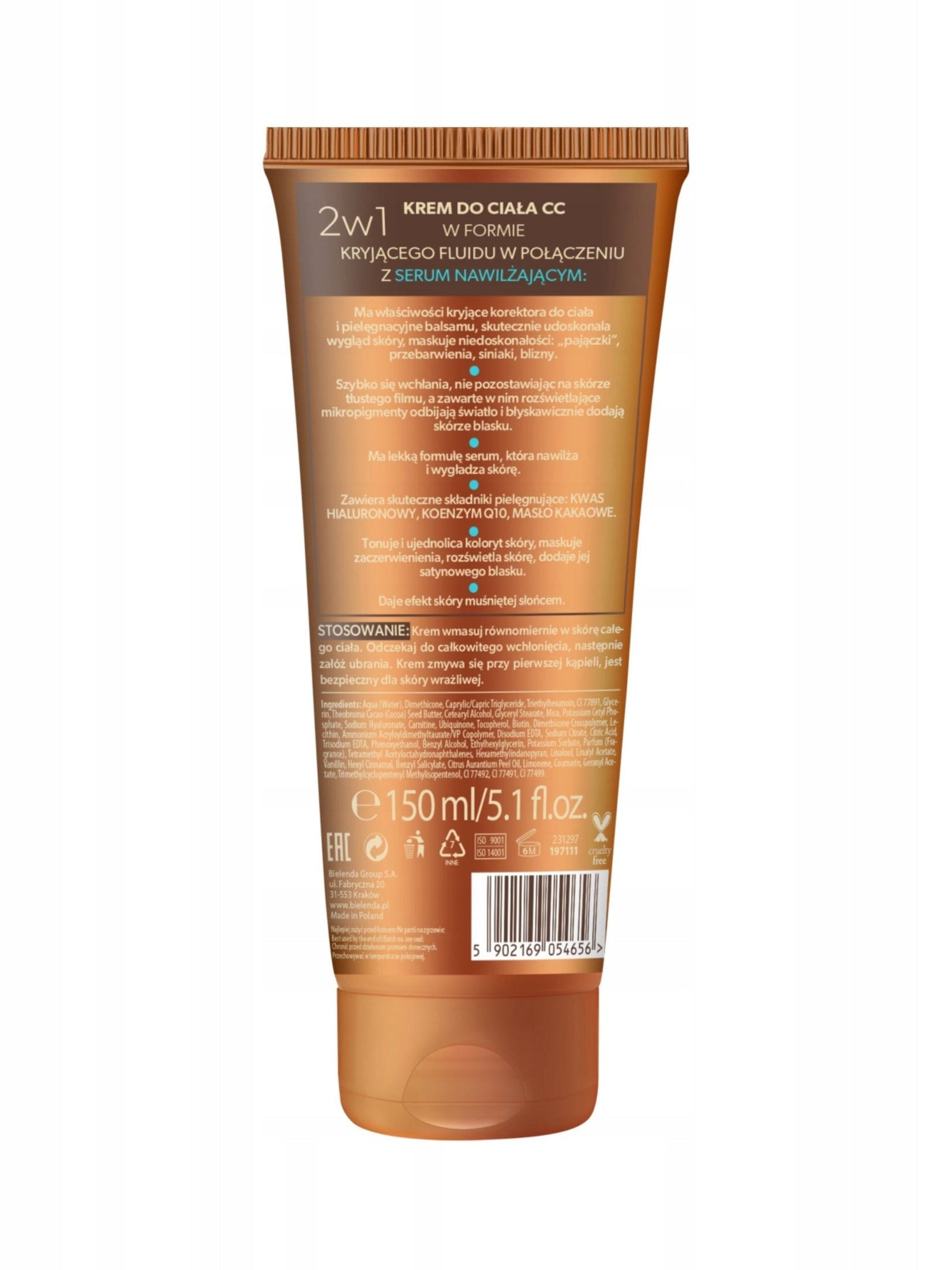 Krem do ciała Bielenda Magic Bronze 2w1 krem CC + serum nawilżające 150ml