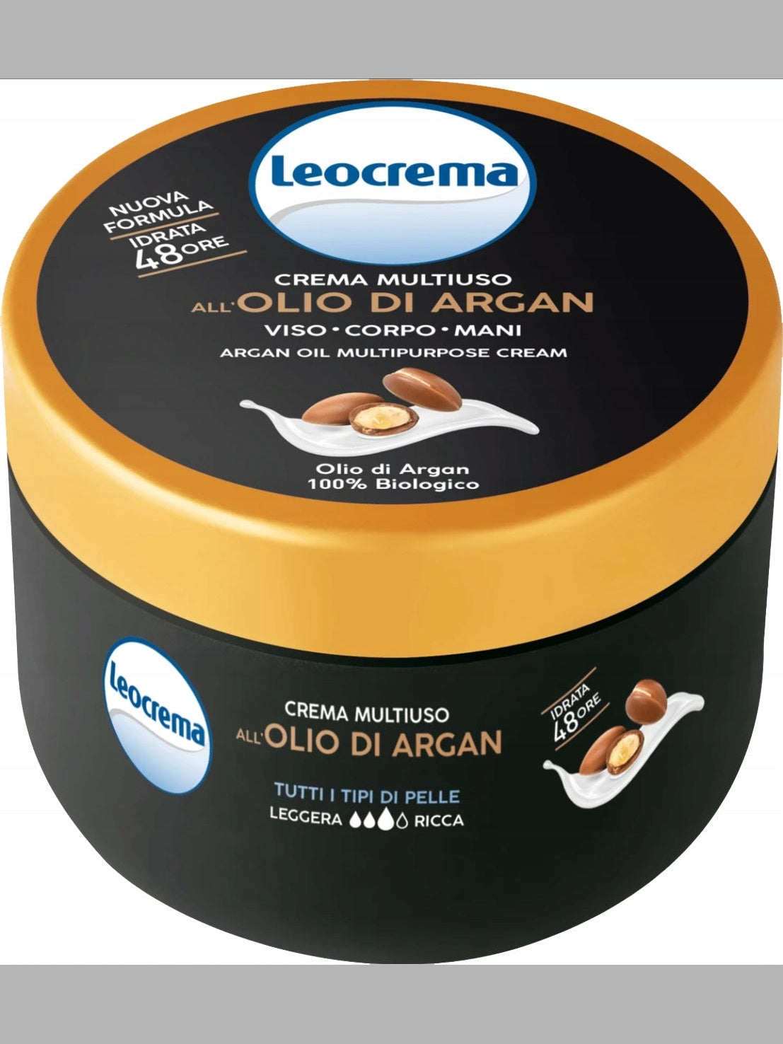 Krem do ciała Leocrema Olio di Argan z Olejkiem Arganowy i witaminami A i E