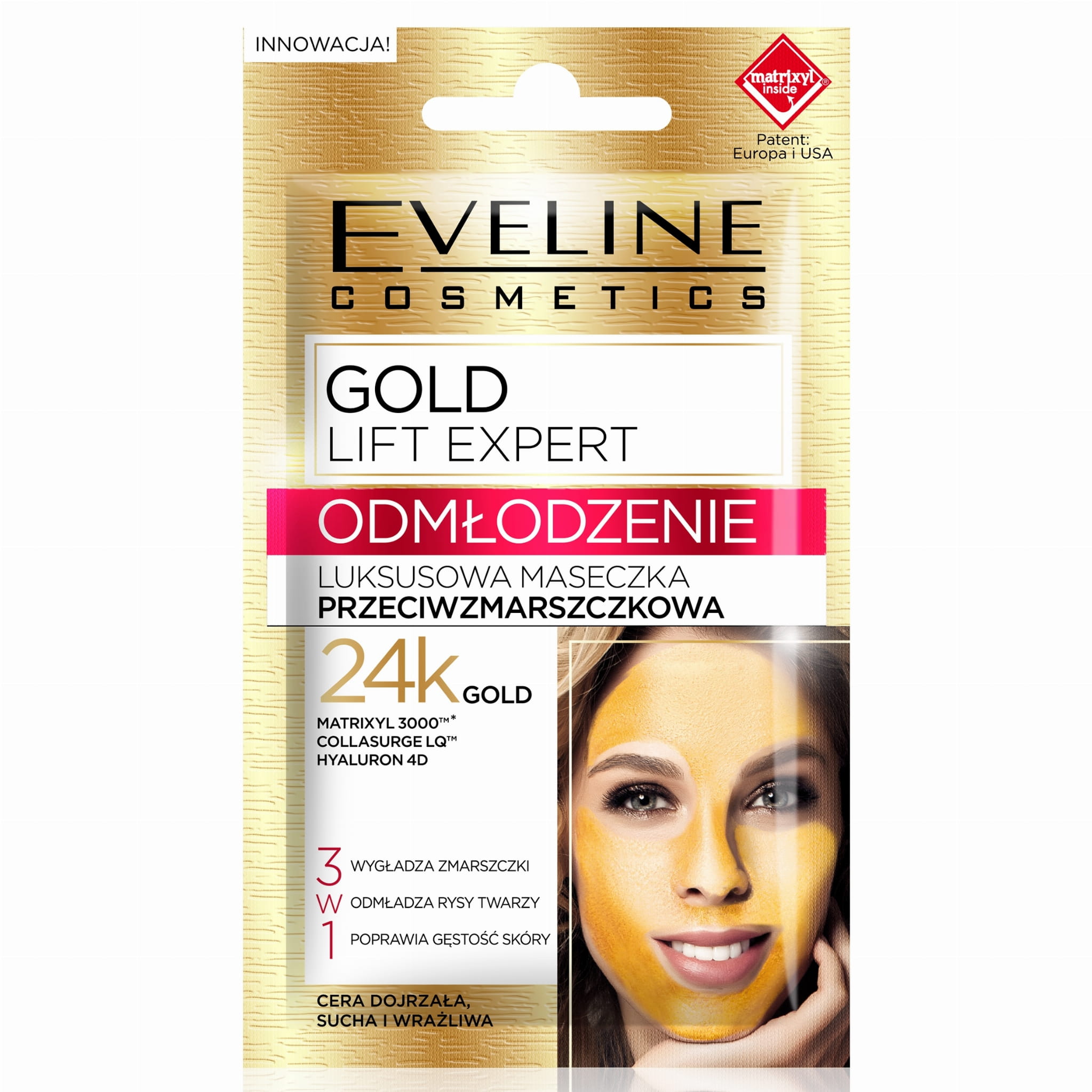 Eveline Gold Lift Expert odmładzająca maseczka przeciwzmarszczkowa 7ml