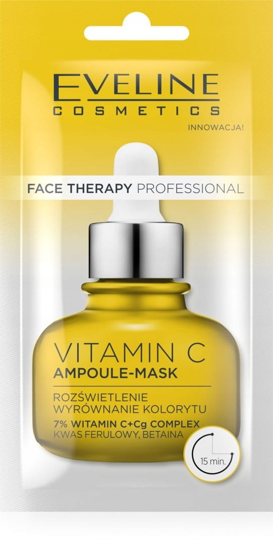 Eveline Vitamin C - Maska-ampułka z Vitaminą C + kwas ferulowy 8ml