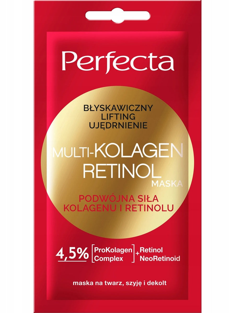 Maseczka na twarz Perfecta Multi-Kolagen Retinol liftinguje i ujędrnia