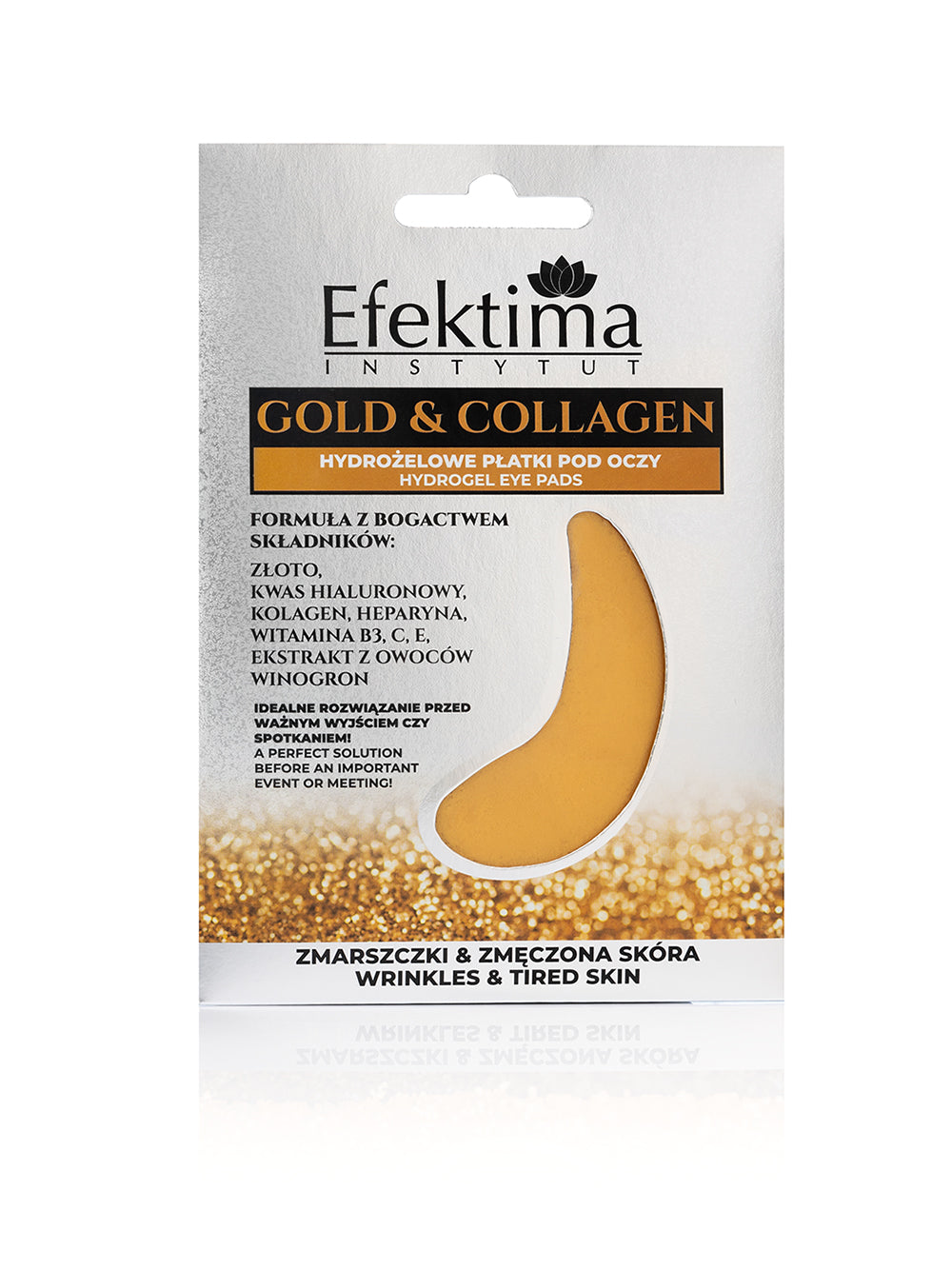 Hydrożelowe płatki pod oczy Efektima GOLD COLLAGEN Zmarszczki Zmęczenie