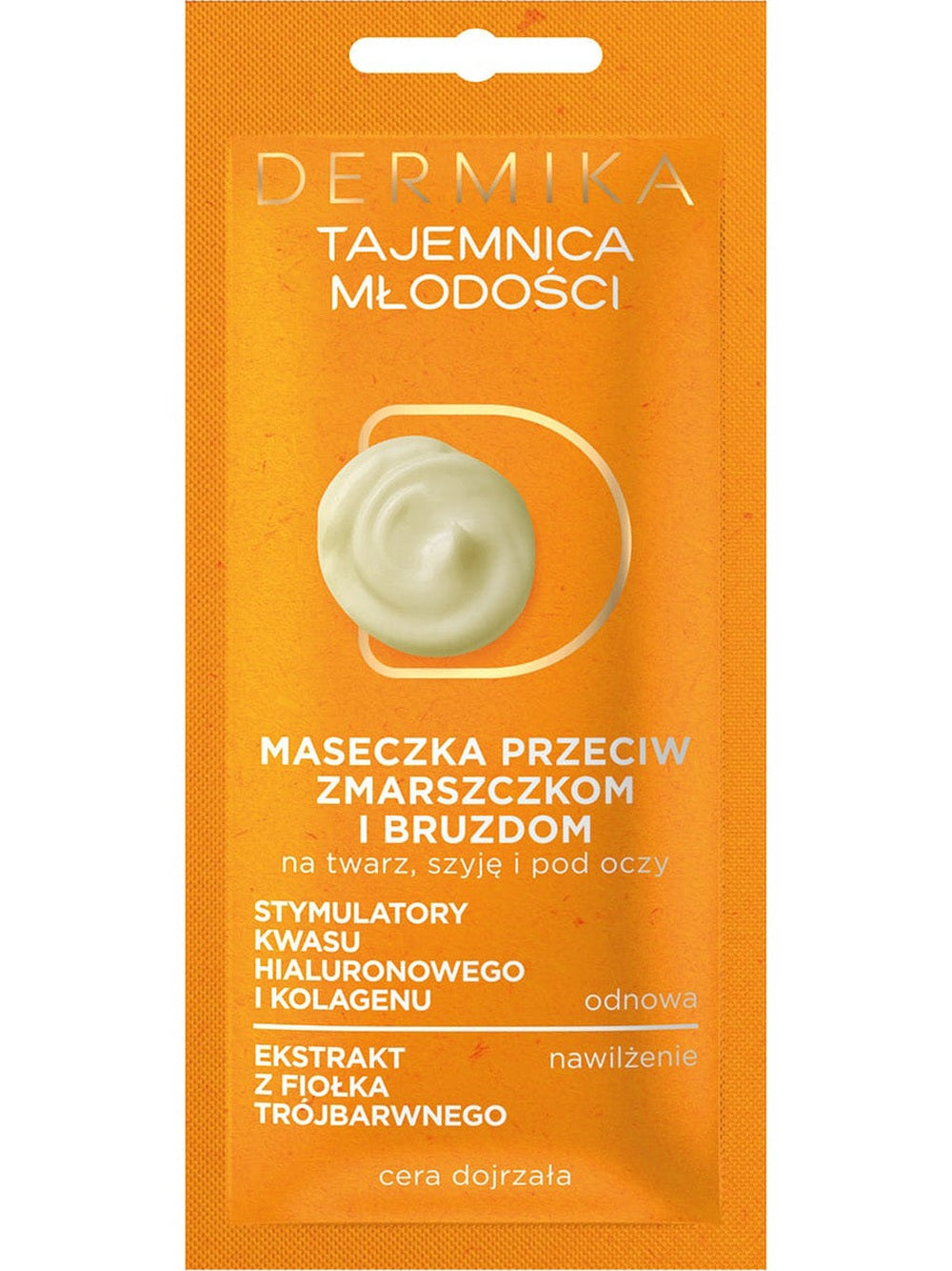 Maseczka do twarzy Dermika tajemnica młodości przeciw zmarszczkom i bruzdom