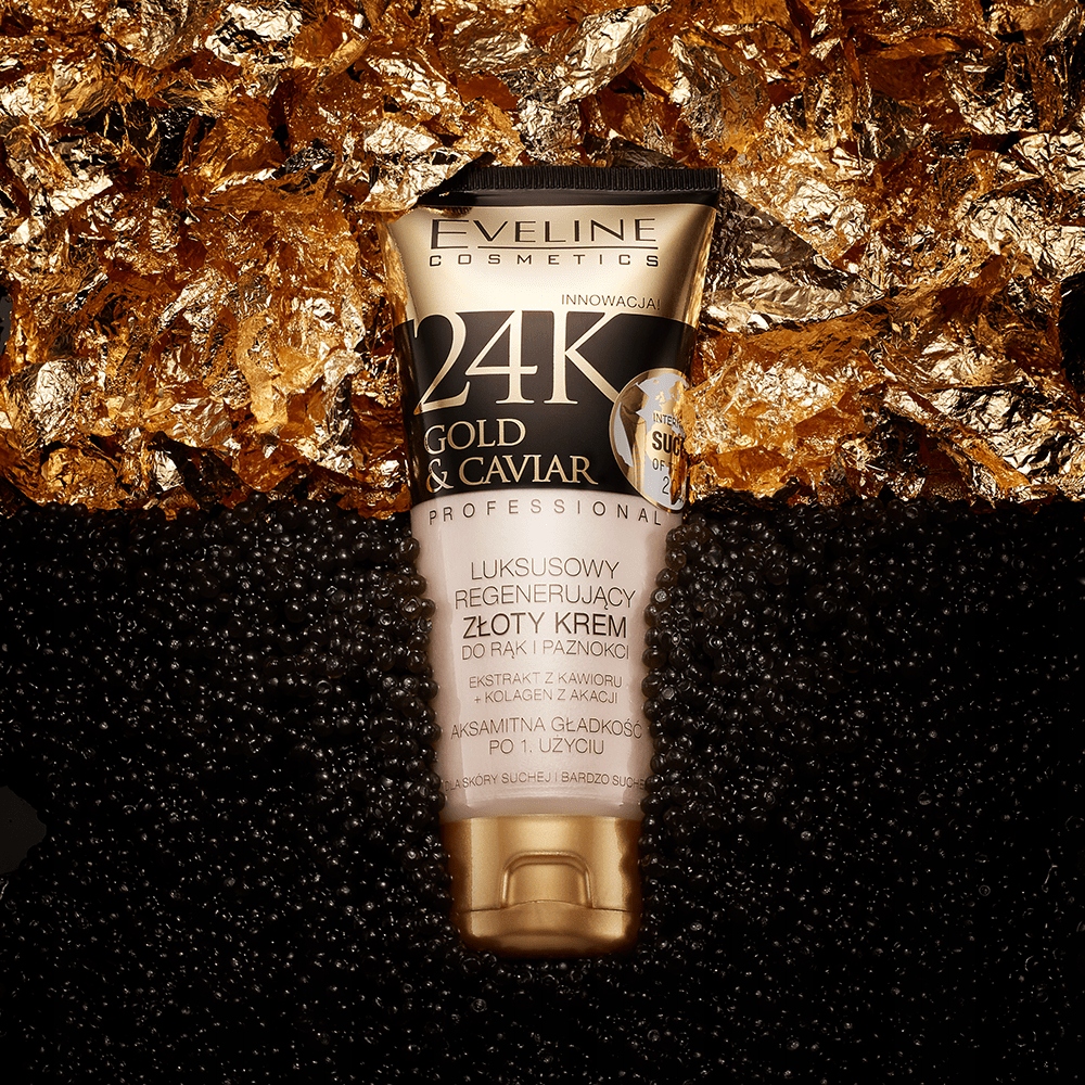 Eveline 24K Gold & Caviar regenerujący krem do rąk i paznokci 100 ml