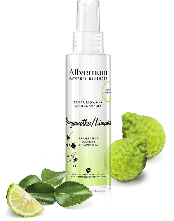 Bergamotka i Limonka Perfumowana Mgiełka do Ciała, Allvernum, 125ml