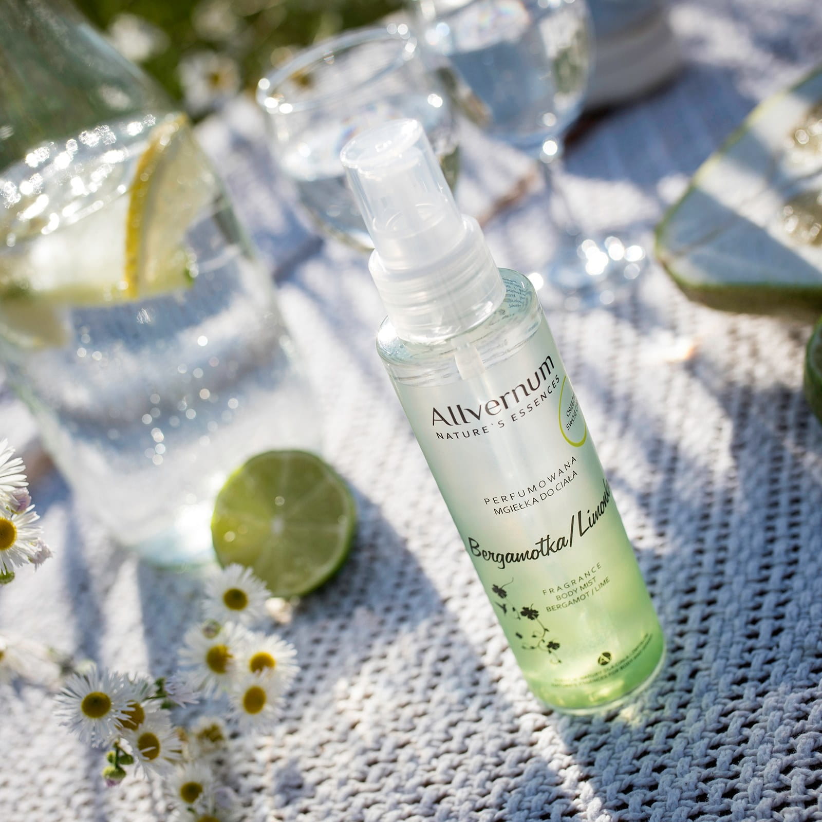 Bergamotka i Limonka Perfumowana Mgiełka do Ciała, Allvernum, 125ml