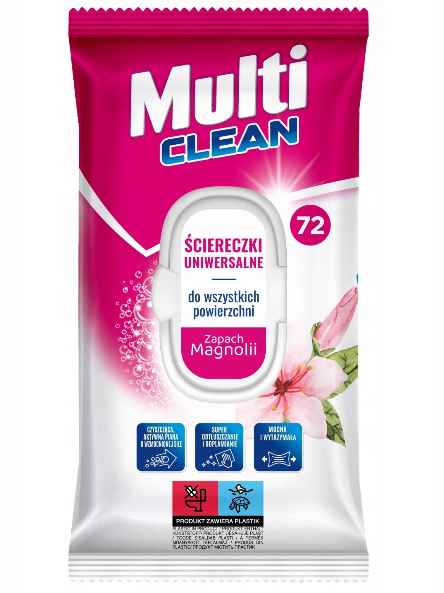 Ściereczki nawilżane Luba MULTI CLEAN Chusteczki nawilżane Magnolia 72 szt