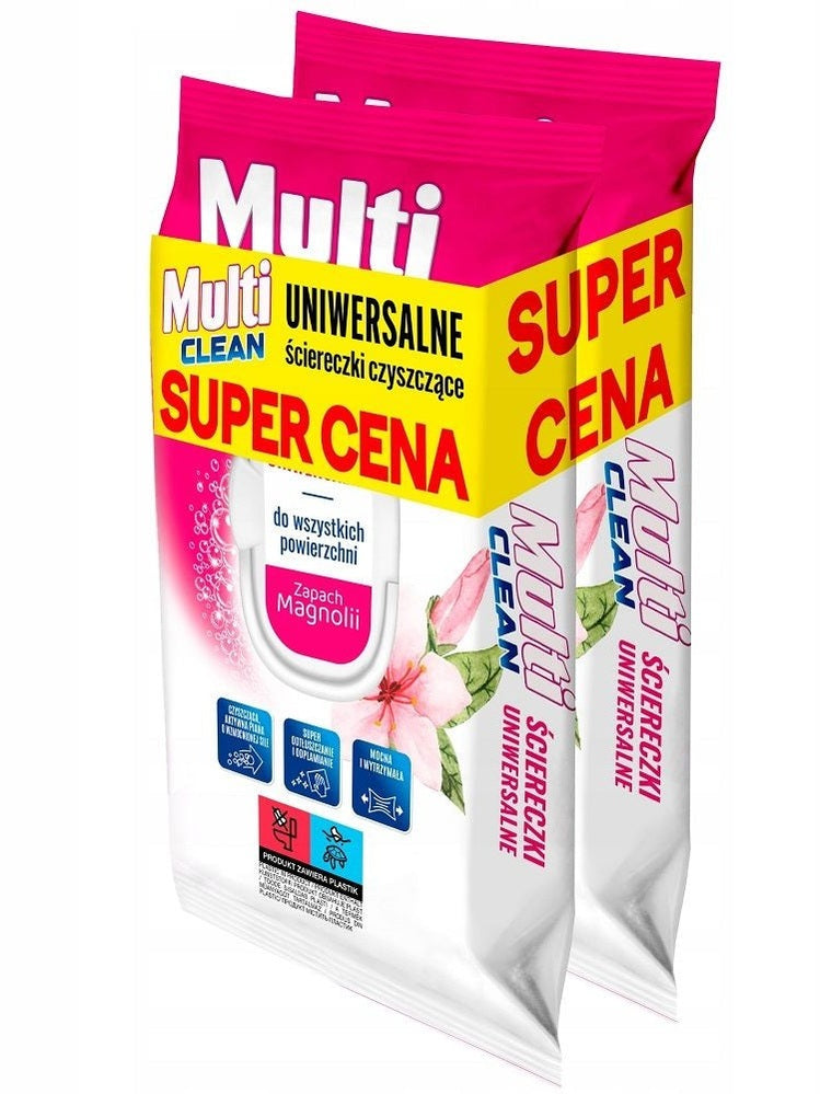 Ściereczki nawilżane Luba MULTI CLEAN Chusteczki nawilżane Magnolia 144 szt
