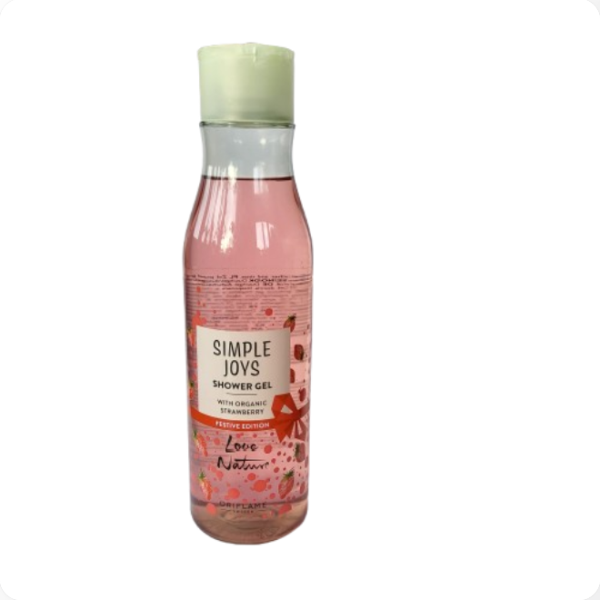Oriflame Simple Joys Love Nature Żel pod prysznic z organiczną truskawką 250ml