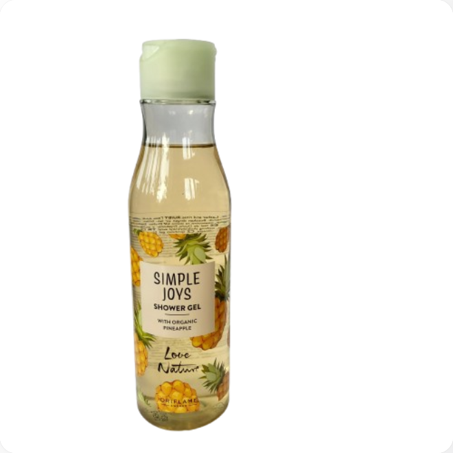 Oriflame Żel pod prysznic Simple Joys Love Nature z organicznym ananasem 250ml