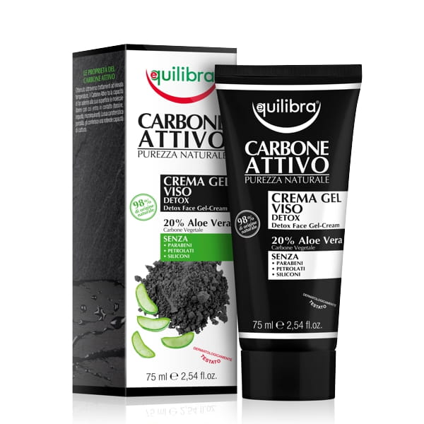 Oczyszczający Krem-Żel do Twarzy z Aktywnym Węglem, Equilibra, 75ml