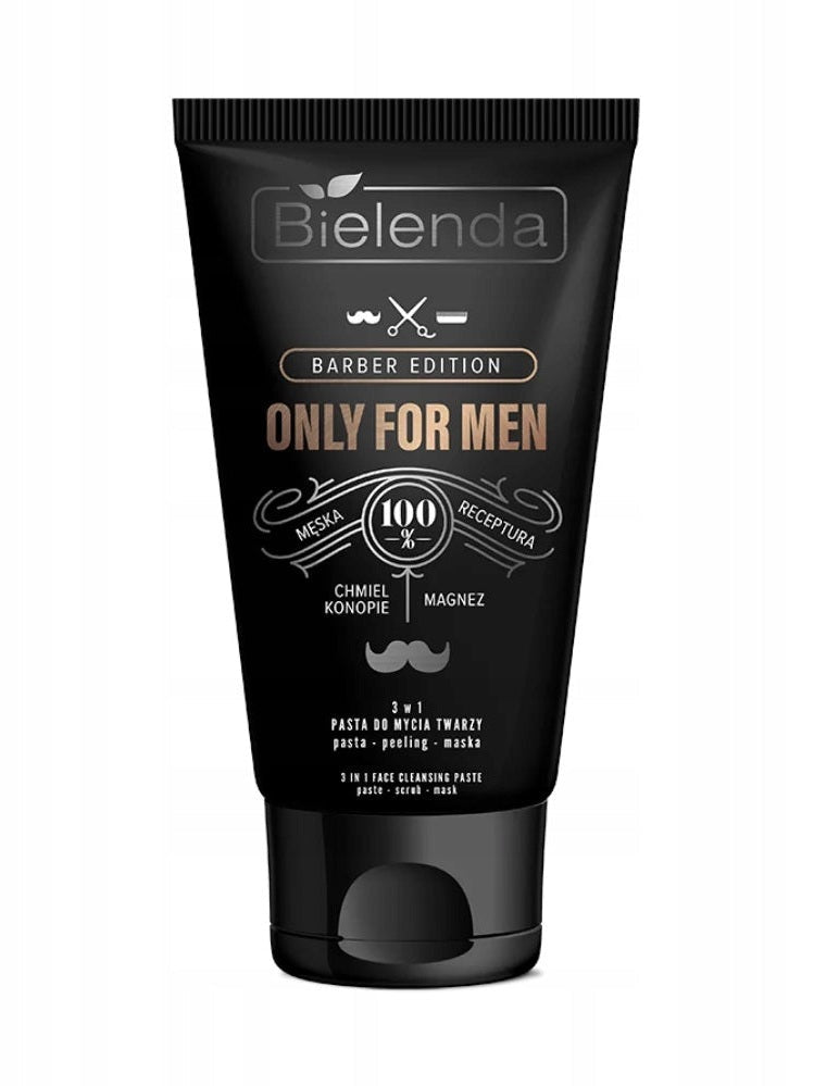 Żel do mycia twarzy Bielenda Only for Men Barber Edition Pasta 3w1