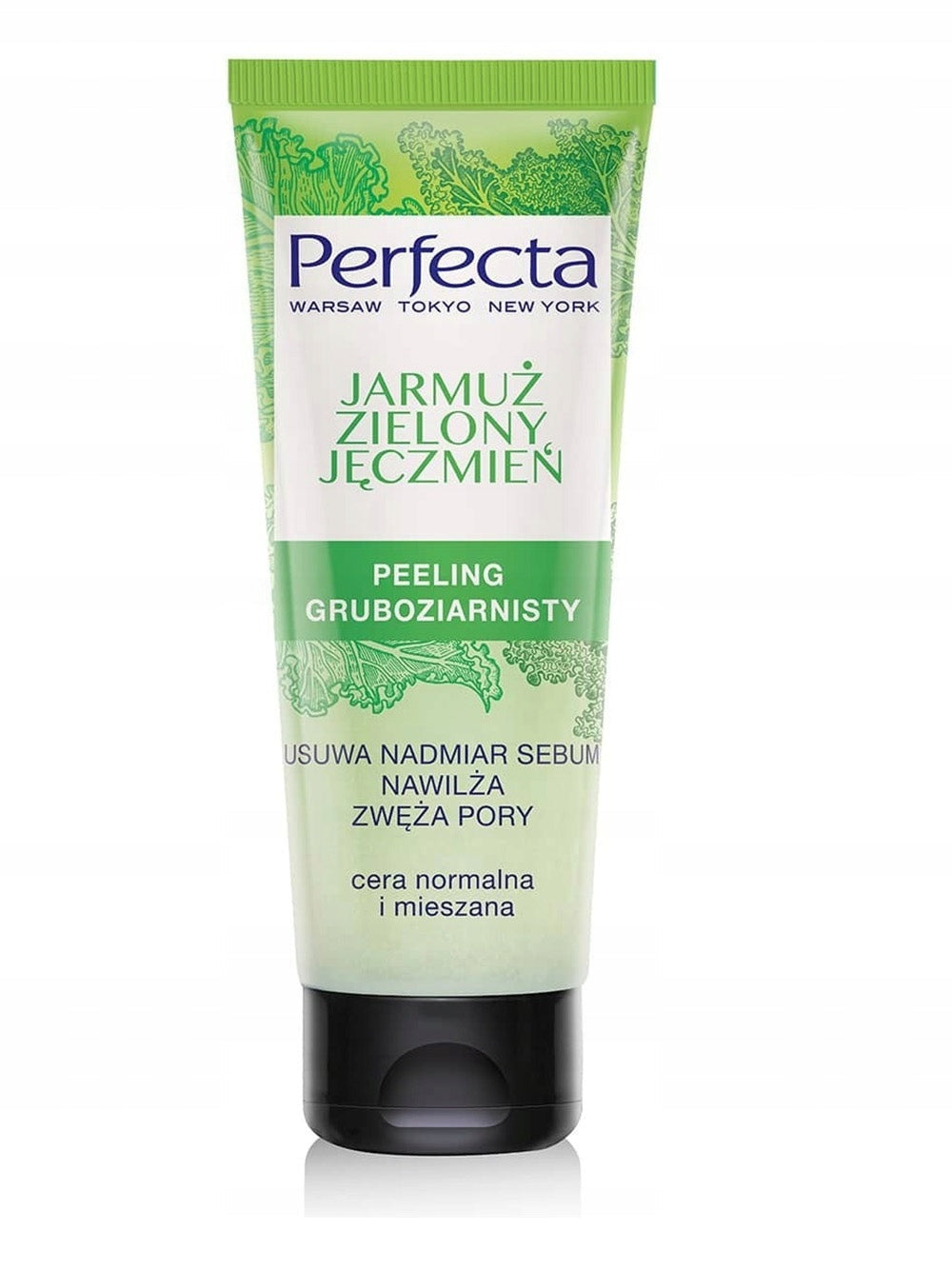 Peeling do twarzy Perfecta Peeling gruboziarnisty Jarmuż i Zielony Jęczmień