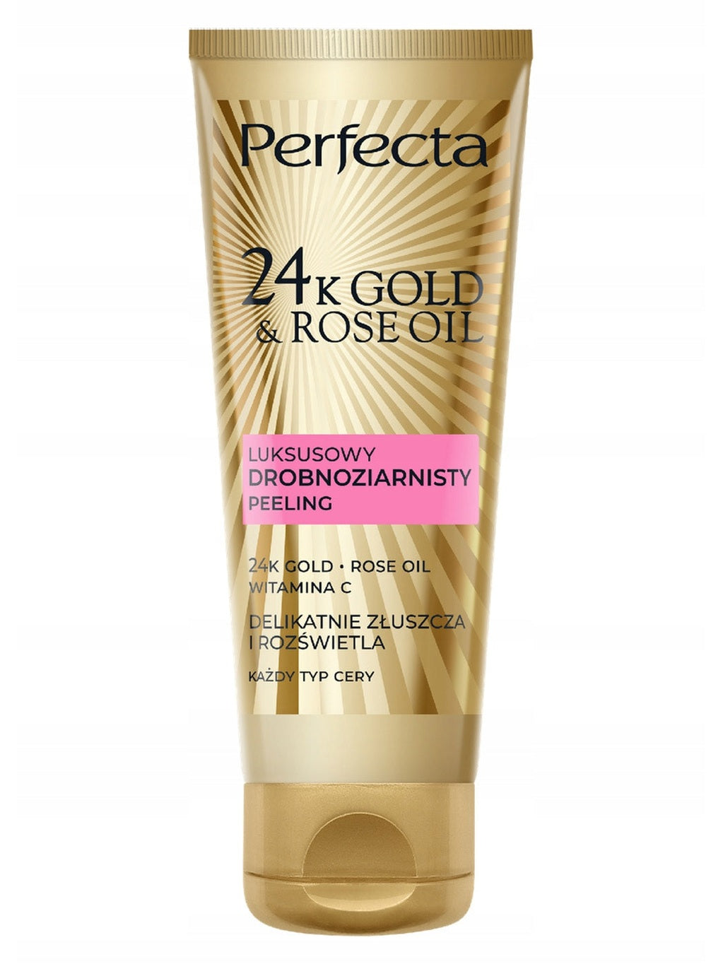 Peeling do twarzy Perfecta 24K Gold & Rose Oil luksusowy drobnoziarnisty