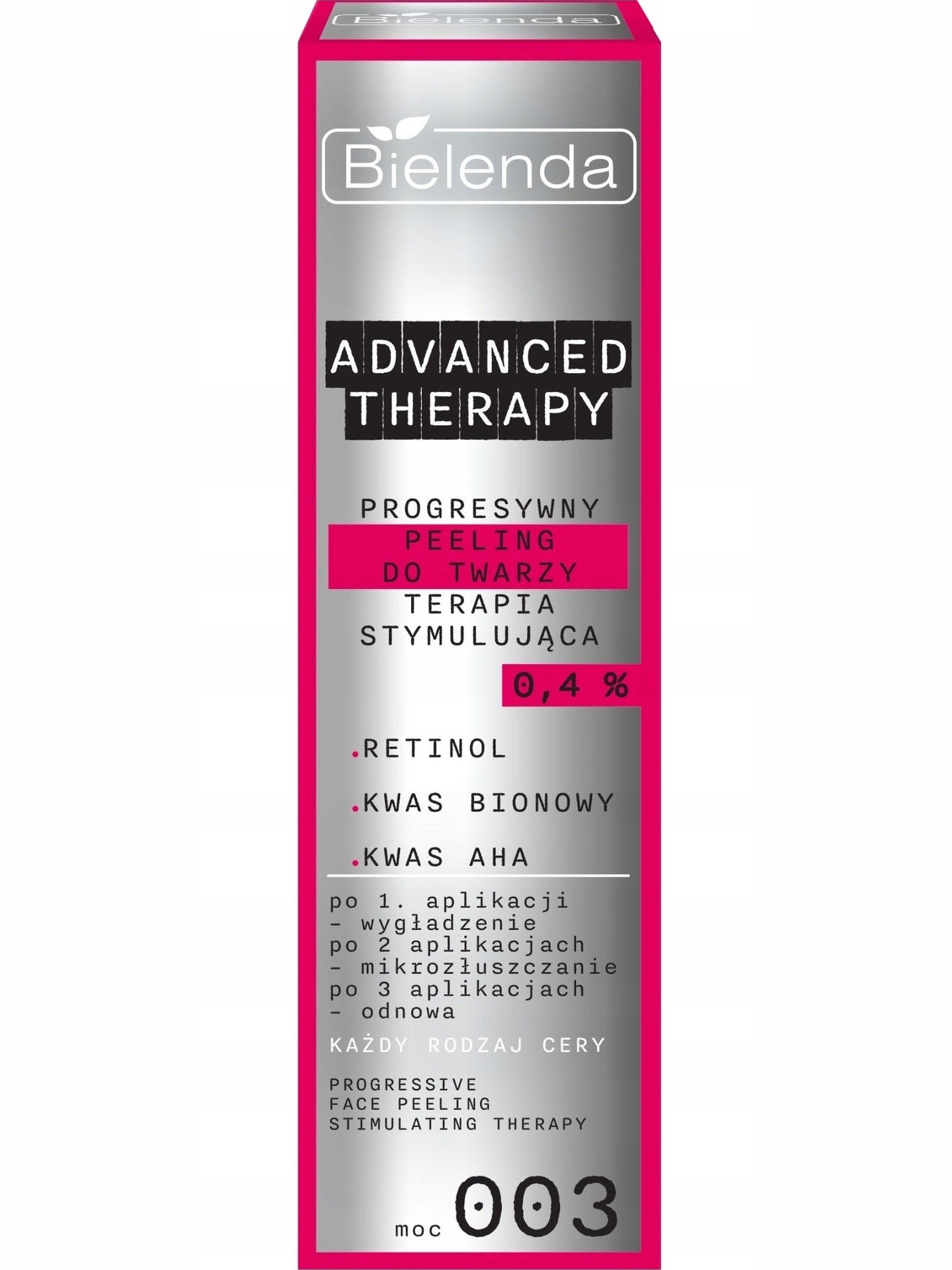 Peeling do twarzy Bielenda Advanced Therapy terapia stymulująca 30 ml