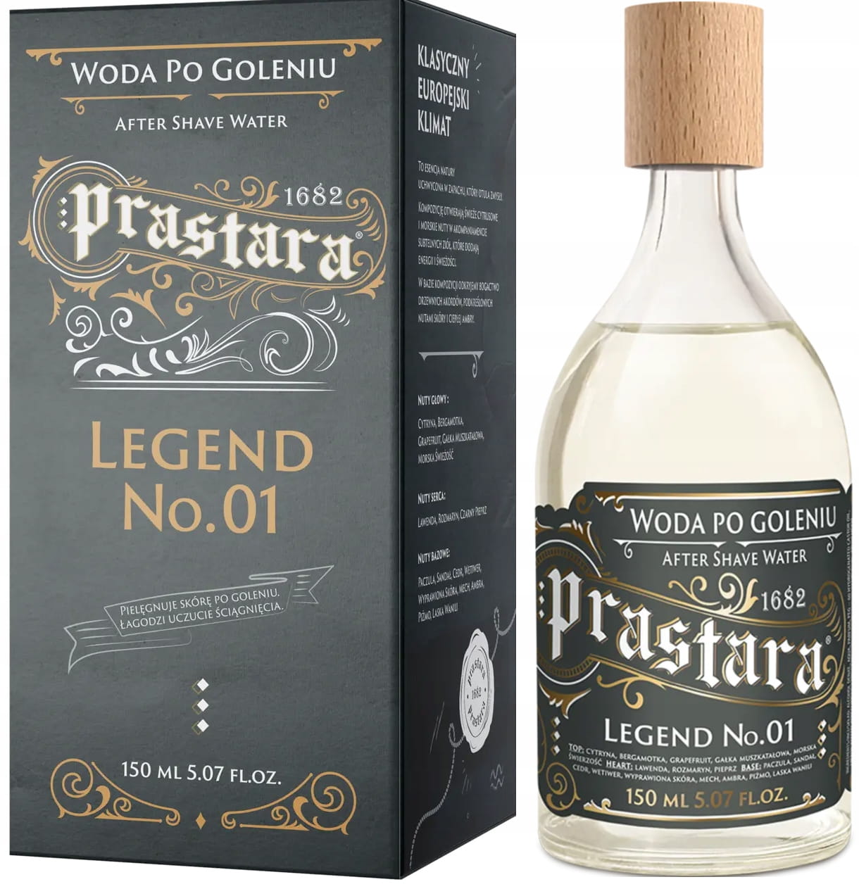 PRASTARA Woda po goleniu LEGEND No.01, 150ml