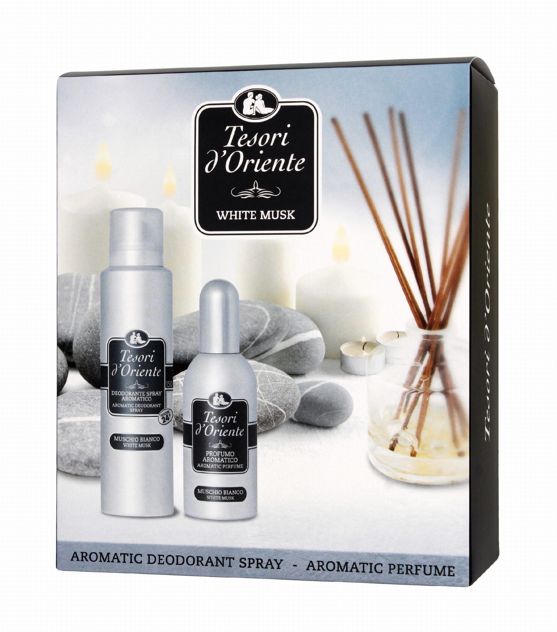 Zestaw Prezentowy Białe Piżmo Perfumy + Deo, Tesori D'Oriente White Musk