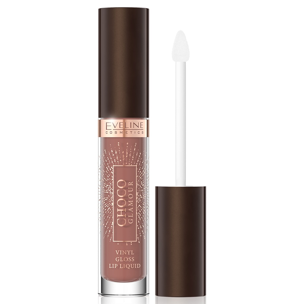Eveline Choco Glamour pomadka w płynie z efektem glossy lips 01 Ruby