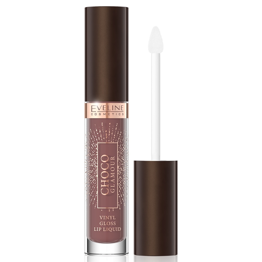 Eveline Choco Glamour pomadka w płynie z efektem glossy lips 02 Deep Cherry