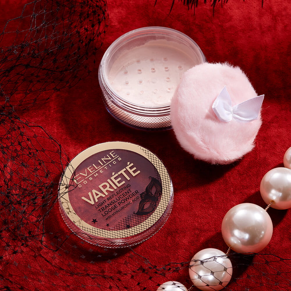 Puder sypki Translucent z kwasem hialuronowym Eveline Variete