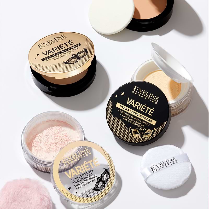 Puder sypki Translucent z kwasem hialuronowym Eveline Variete