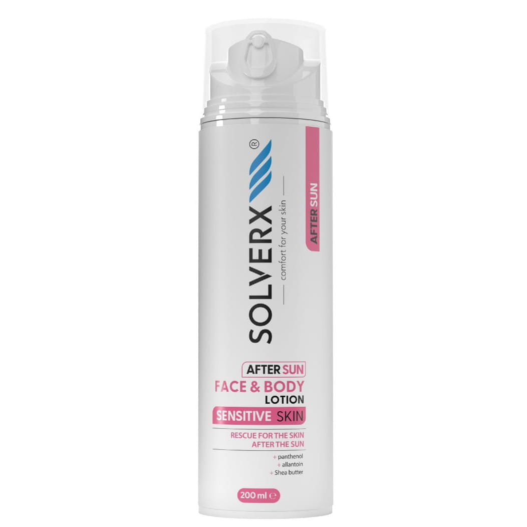 SOLVERX Sensitive Skin Balsam łagodzący po opalaniu do twarzy i ciała, 200 ml