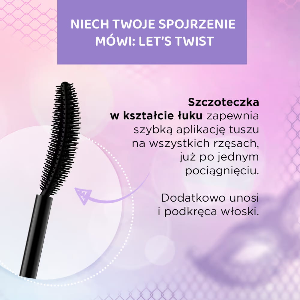 Eveline Maskara Variete Let`s Twist - zwiększająca objętość i podkręcająca rzęsy, 10ml